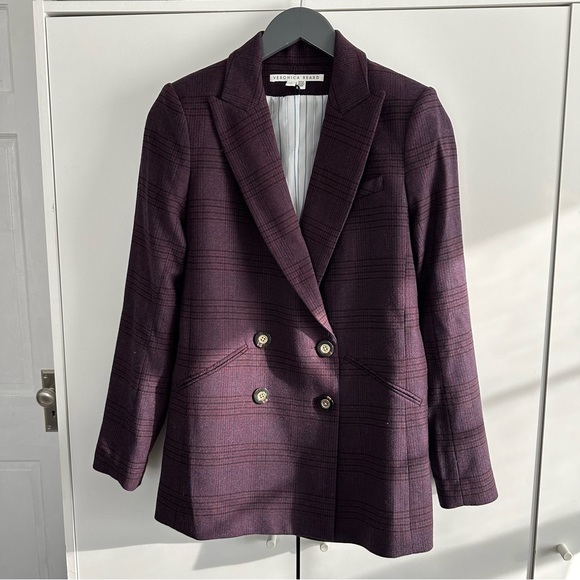 Veronica Beard Purple Plaid Blazer - Picture 3 of 10